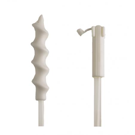 Spiral catheter with plug