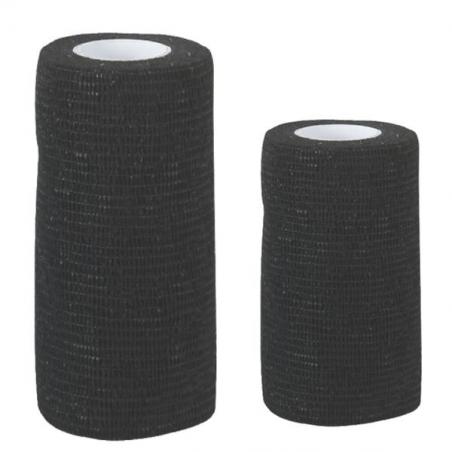 Venda flexible autoadhesiva. 7,5 cm x 4,5. Negro