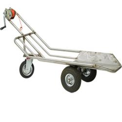 Carcass wagon with 3 wheels, stainless steel.