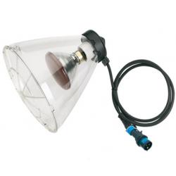Transparent lamp holder, Ø 280, CEE plug