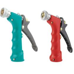 Red spray gun with brass insert