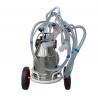 Sheep milking machine with 2 groups and 1 bin
