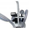 Sheep milking machine with 2 groups and 1 bin