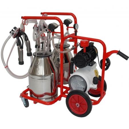 2-group cattle milking machine with 2 bins