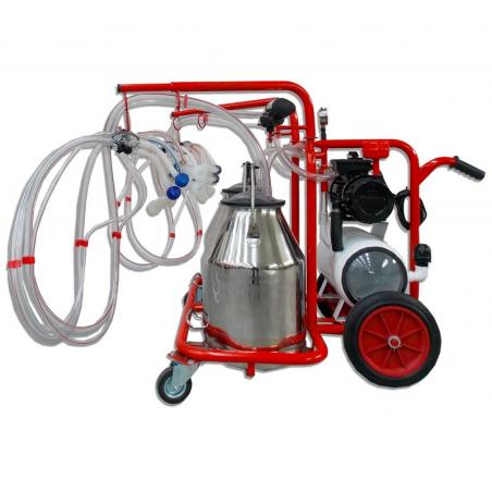 4-group sheep milking machine with 2 bins