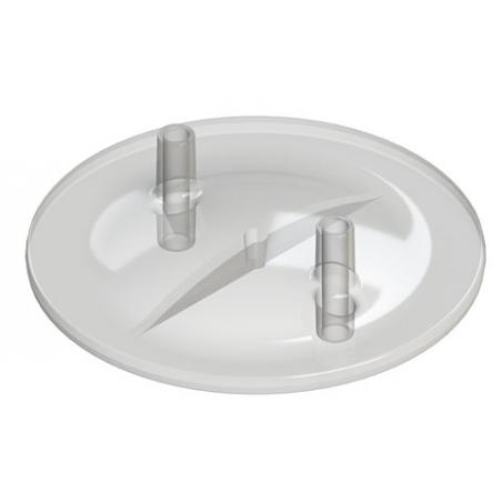 Tapa transparente con dos tubos