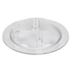 Transparent lid with three tubes