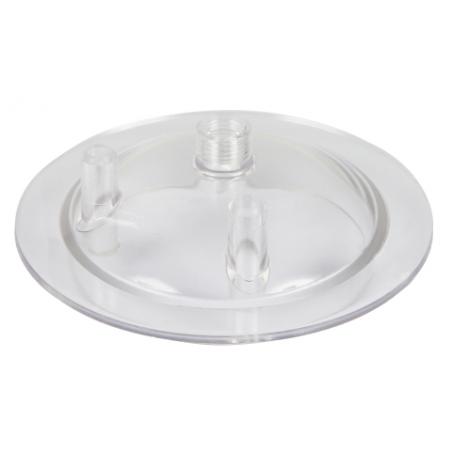 Transparent lid with three tubes