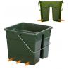 Lambs feeding bucket with box divider