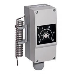 Antifreeze thermostat for drinking troughs and tanks