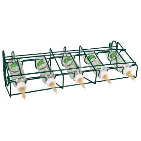 Soporte para 5 botellas con caudal regulable