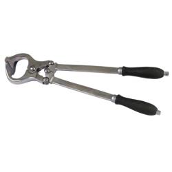 Bulls castration pliers, in stainless steel