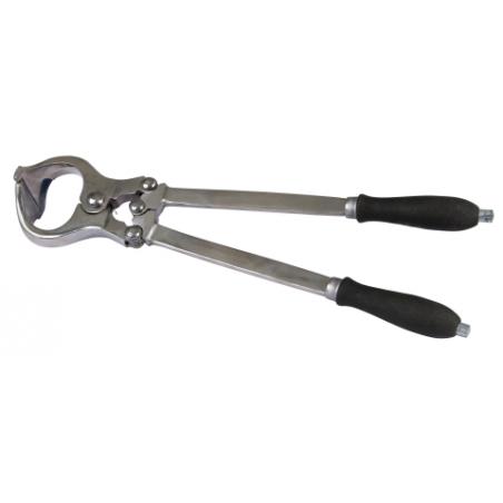 Bulls castration pliers, in stainless steel