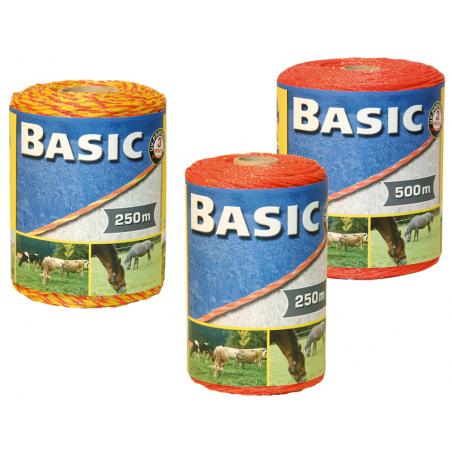 BASIC grazing rope for electric fences