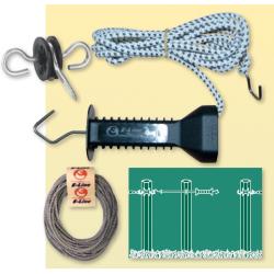 Gate with elastic electric cord for fences