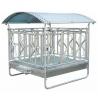 Bale carrier with railing for hornless cattle