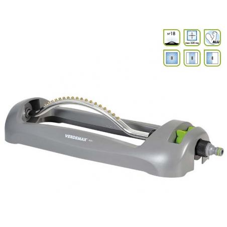 Oscillating sprinkler with 18 brass nozzles