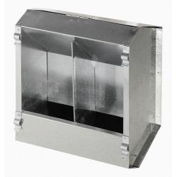Mangiatoia 2 scomparti automatica zincata per conigli
