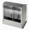 Galvanized automatic feeder with 2 compartments for rabbits
