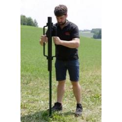 Pile driver for T-shaped metal posts