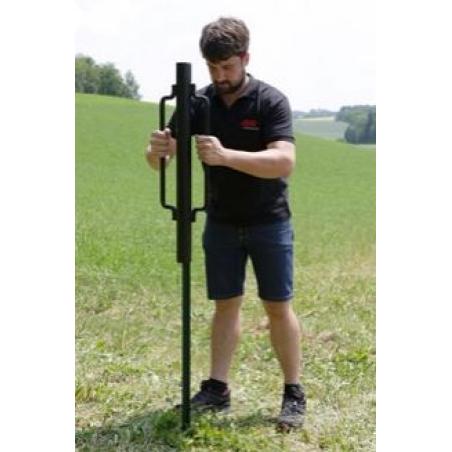 Pile driver for T-shaped metal posts
