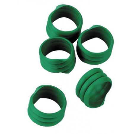 Anelli verde a spirale per pollame (conf. 20 pezzi)