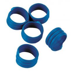Anelli blu a spirale per pollame (conf. 20 pezzi)