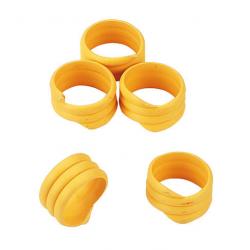 Yellow spiral rings for poultry
