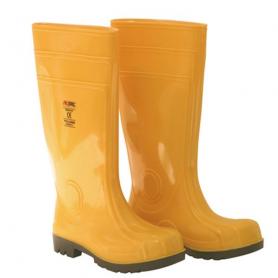 Yellow safety boots, PVC, size 37