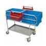Carro con cubetas 127 x 48 x h 90 cm