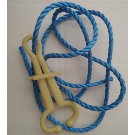 Pinza para conducción de ganado en plástico duro con cuerda