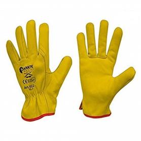 Guantes de cuero, color amarillo