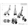 Heavy pig carcass trolley