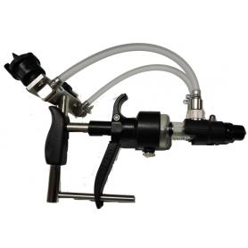 Serena dual-channel syringe with bottle holder