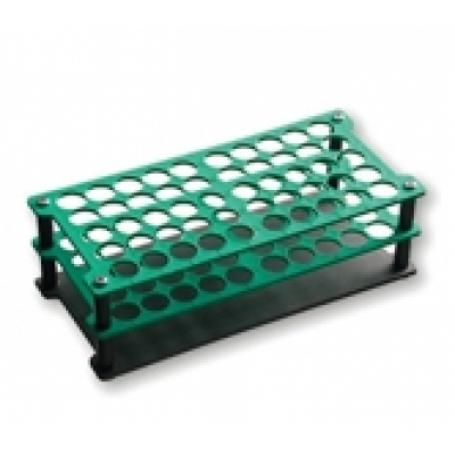Plastic test tube holder with 60 places