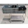 Carro con cubetas 127 x 48 x h 90 cm