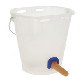 Cubo de alimentación para terneros con válvula Fixclip