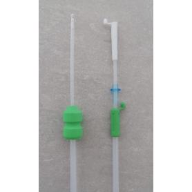 Sonda intrauterina con sistema de bloqueo de tubos y tapones de cierre