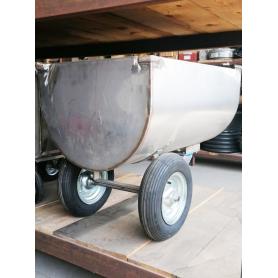 Carrello per mangime in acciaio inox
