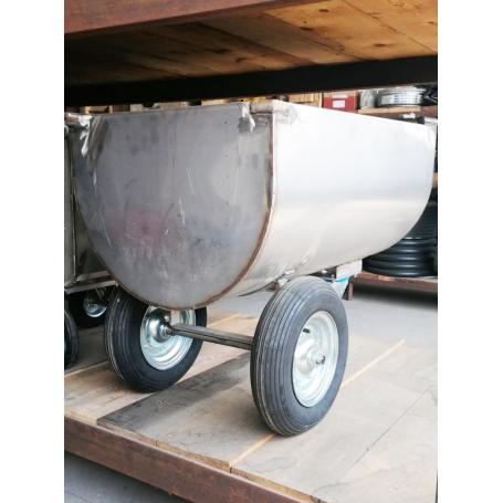 Carrello per mangime in acciaio inox
