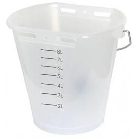 Cubo de lactancia transparente para terneros