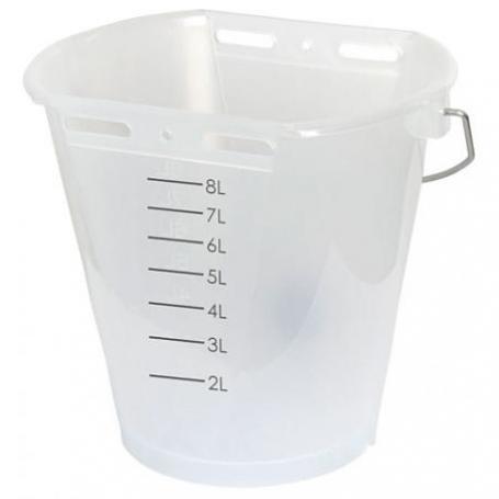 Cubo de lactancia transparente para terneros